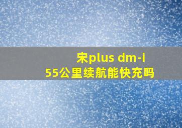 宋plus dm-i55公里续航能快充吗